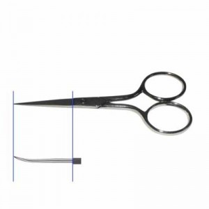 Tesoura Bordar Curva Niquelada 4"(10cm) - IDEAS