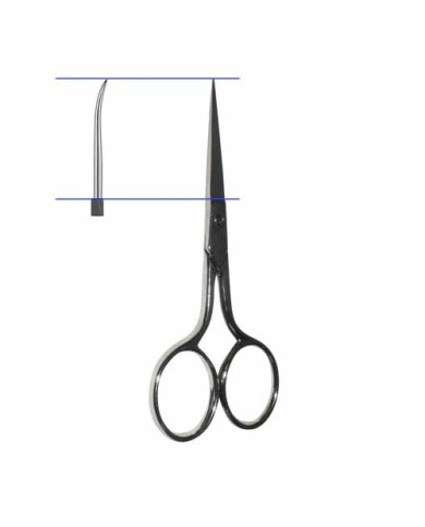 Tesoura Bordar Curva Niquelada 4"(10cm) - IDEAS