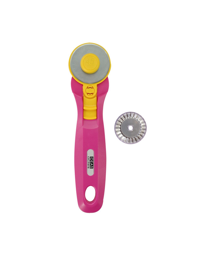 Cortador Rotativo 45mm Fuschia + Lâmina Zigzag - Ideas