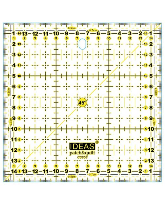Régua Patchwork 15x15cm - IDEAS