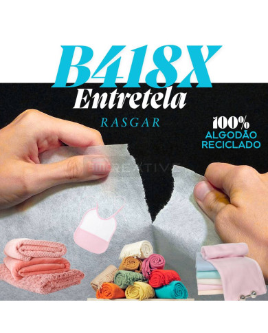 Entretela de Rasgar 100% Algodão Reciclado 1M(L)