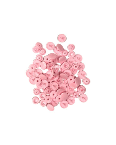 Molas de Pressão Plástico - Rosa - 20unidades - 12mm - IDEAS