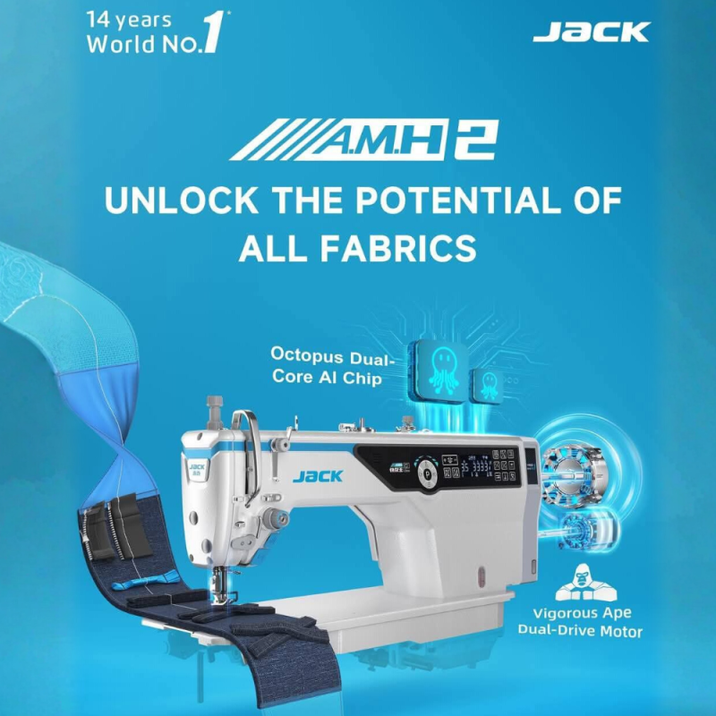 MÁQUINA DE COSTURA PONTO CORRIDO JACK A5E-B A.M.H.2