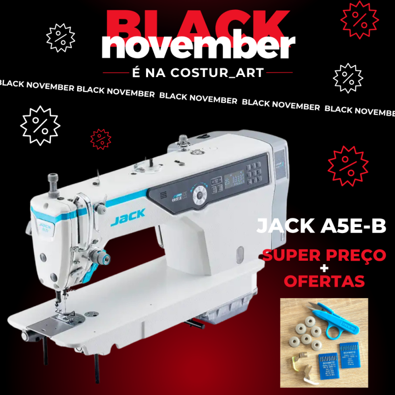 MÁQUINA DE COSTURA PONTO CORRIDO JACK A5E-B A.M.H.2
