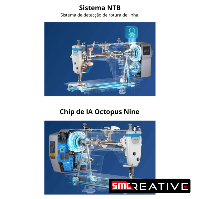 Máquina de Costura Ponto Corrido Jack A4-C