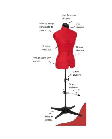 Manequim de Costura Ajustável  - 36/44 - IDEAS