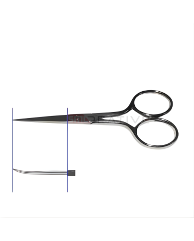 Tesoura Bordar Curva Niquelada 4"(10cm) - IDEAS