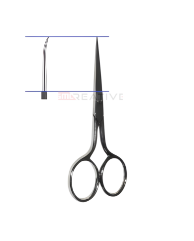 Tesoura Bordar Curva Niquelada 4"(10cm) - IDEAS