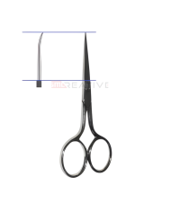 Tesoura Bordar Curva Niquelada 4"(10cm) - IDEAS