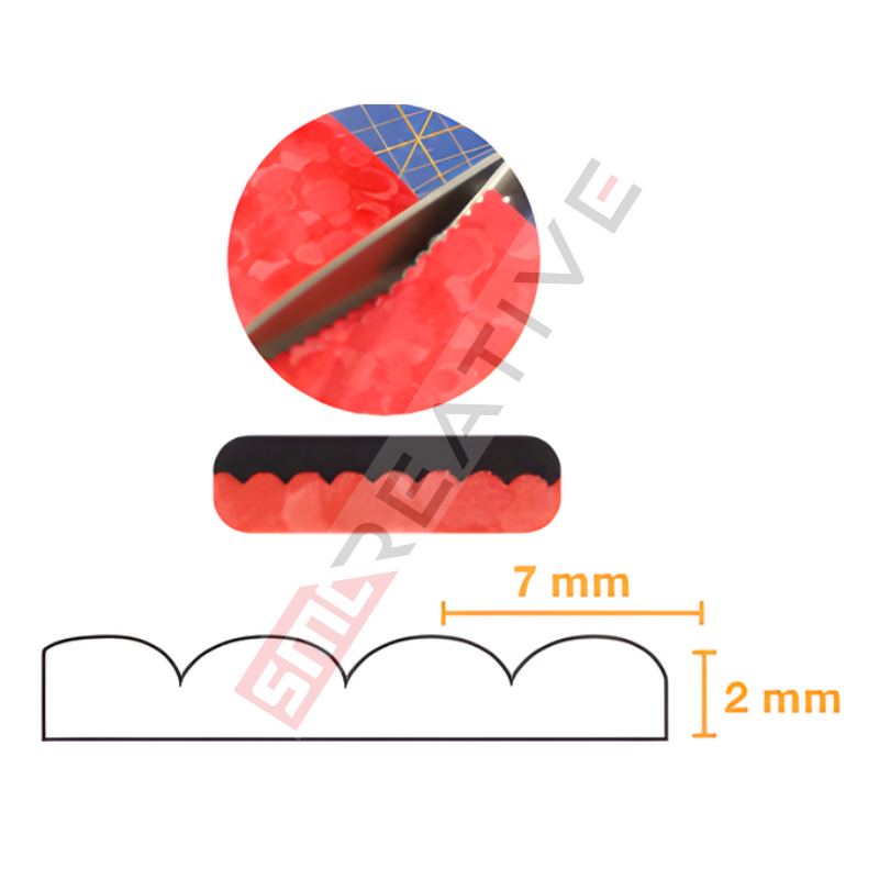 Tesoura de Costura Ondas de 9 1/2" (24cm) (7mm de corte) - IDEAS