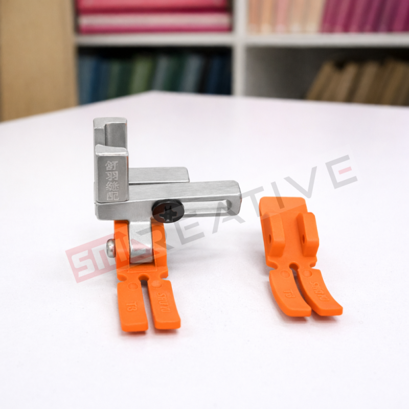 Calcador 3 em 1 c/Base em Teflon Regulável - Máquina de Costura Industrial