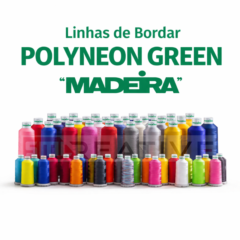 Linhas de Bordar á Máquina - POLYNEON GREEN "MADEIRA" ETQ.40 (1000/5000M)