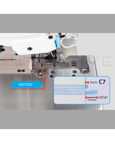 Máquina de Corte e Cose JACK C7 - 2 Agulhas, 4 Fios