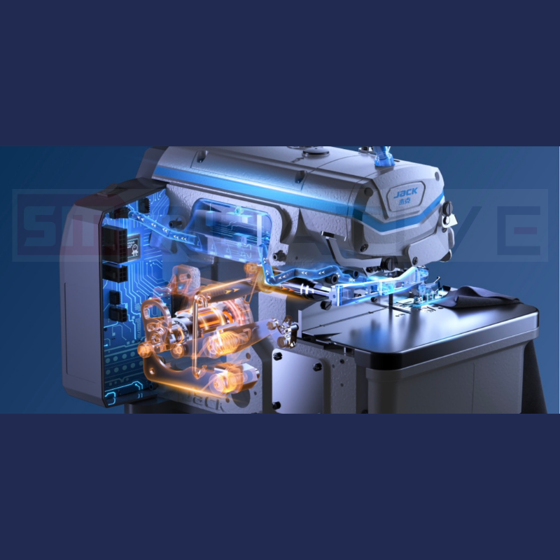 Máquina de Corte e Cose JACK C7 - 2 Agulhas, 4 Fios