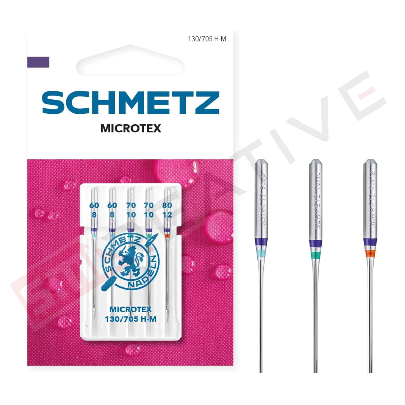 Agulhas Máquina de Costura Doméstica Nº 60-80 ( Sortido)(Seda / Microfibra / Laminados) - Schmetz