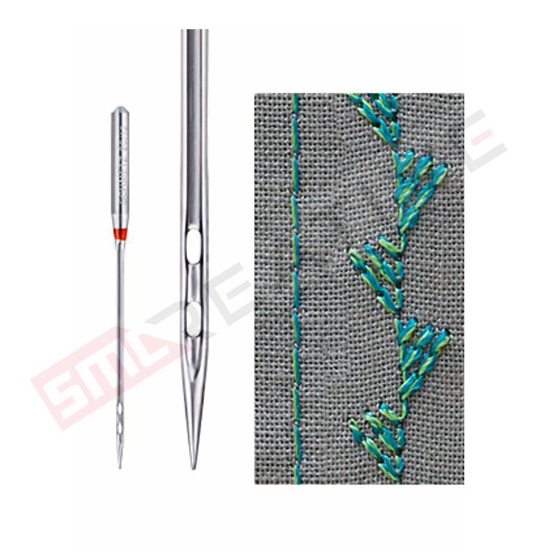 Agulha Máquina de Costura Doméstica Double Eye Nº80 - Schmetz