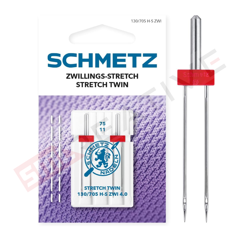 Agulhas Máquina de Costura Doméstica Dupla Stretch 40mm Nº75 - Schmetz