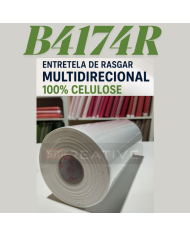Rolo de Entretela de Rasgar Multidirecional - 100% Celulose - 50gr/m2 - 25Mx39CM - Branca