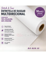 Stitch & Tear - Entretela de Rasgar Multidirecional 70% Celulose , 30% Viscose - 90cm(L)