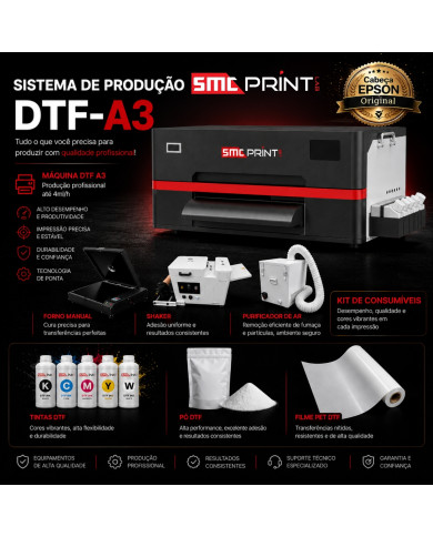 Sistema de Produção DTF-A3 SMC Print Lab