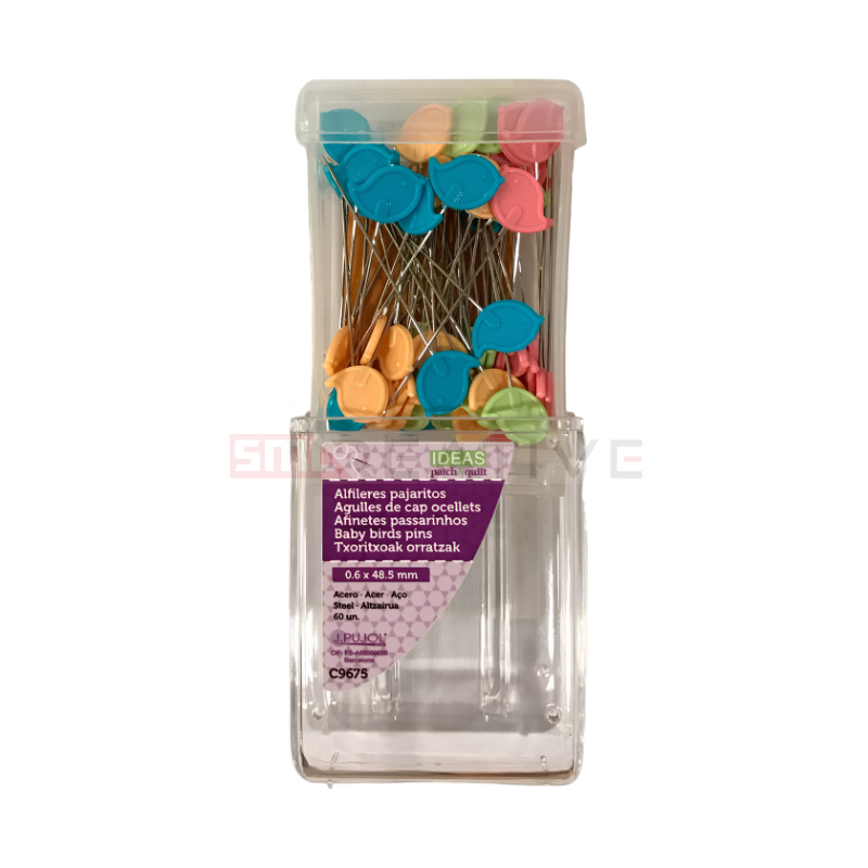 Alfinetes Patchwork Passarinhos 60uni - IDEAS