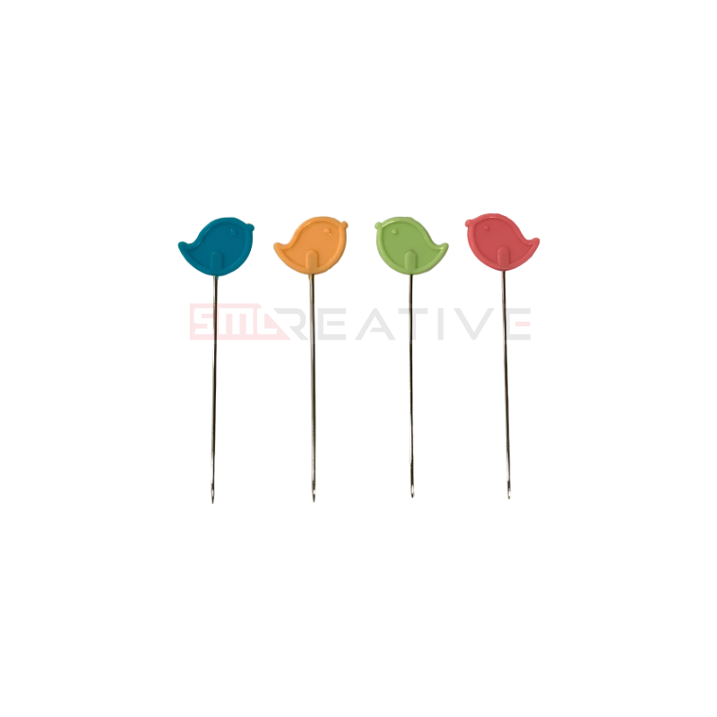 Alfinetes Patchwork Passarinhos 60uni - IDEAS