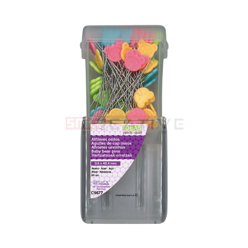 Alfinetes Patchwork Ursinhos 60uni - IDEAS