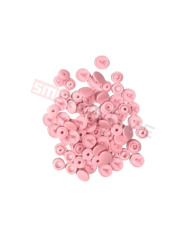 Molas de Pressão Plástico - Rosa - 20unidades - 12mm - IDEAS