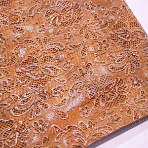 Corck Fabric "Silver Flowers"