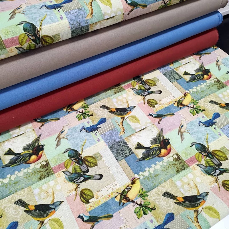 Tecido Canvas - Vintage Birds 1.40M(L)