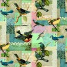 Tecido Canvas - Vintage Birds 1.40M(L)