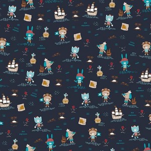 Tecido Pirates - Navy 1.50M(L)