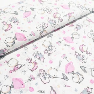 Tecido - Percal Estampado Rosa 1.50M(L)