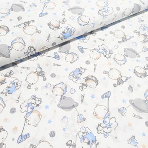 Tecido - Percal Estampado Azul 1.50M(L)